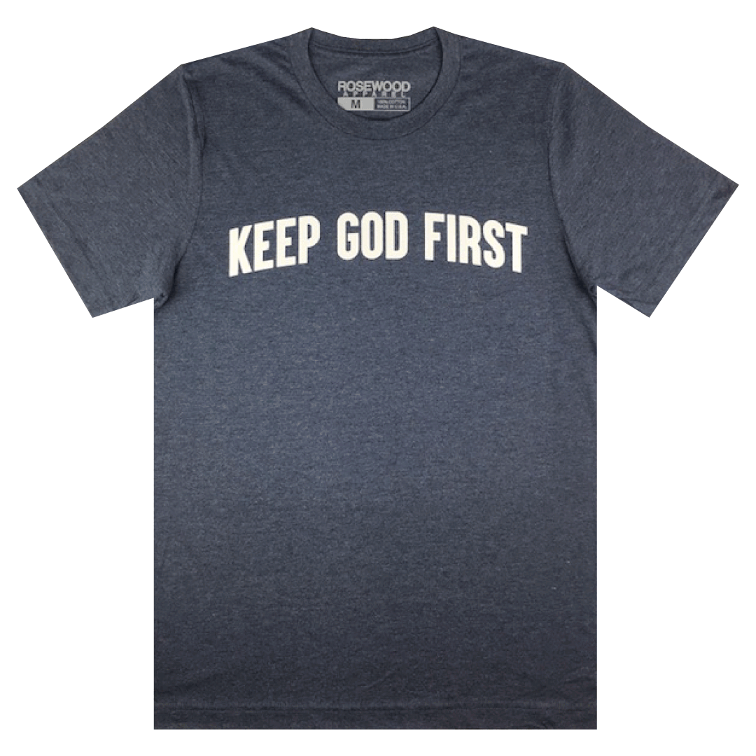 KGF Arch Tee - Heather Navy/White