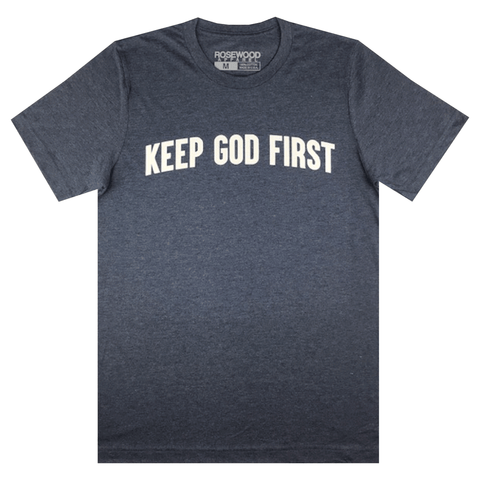 KGF Arch Tee - Heather Navy/White